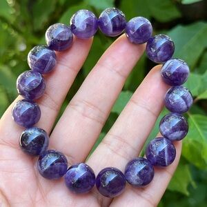 12.5mm stretchable‎ dream amethyst bracelet